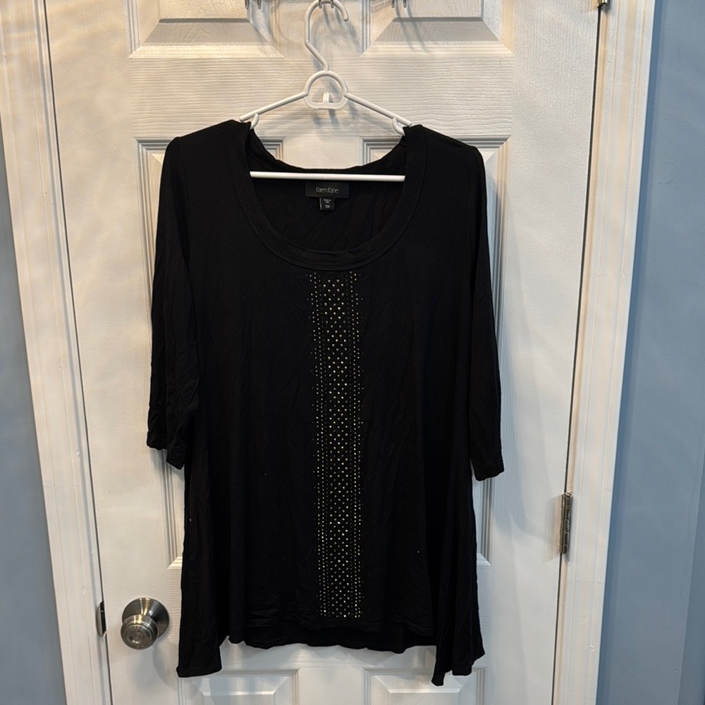 Catherines Black Embellished Boxy Tunic